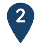 a map pin that says "2"
