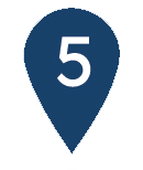 a map pin that says "5"